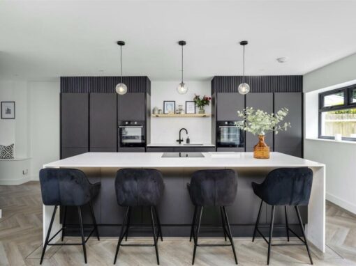 aldsworth-IMG_9485-optimized Modern kitchen island and breakfast bar in a fully renovated home near Aldsworth, West Sussex.