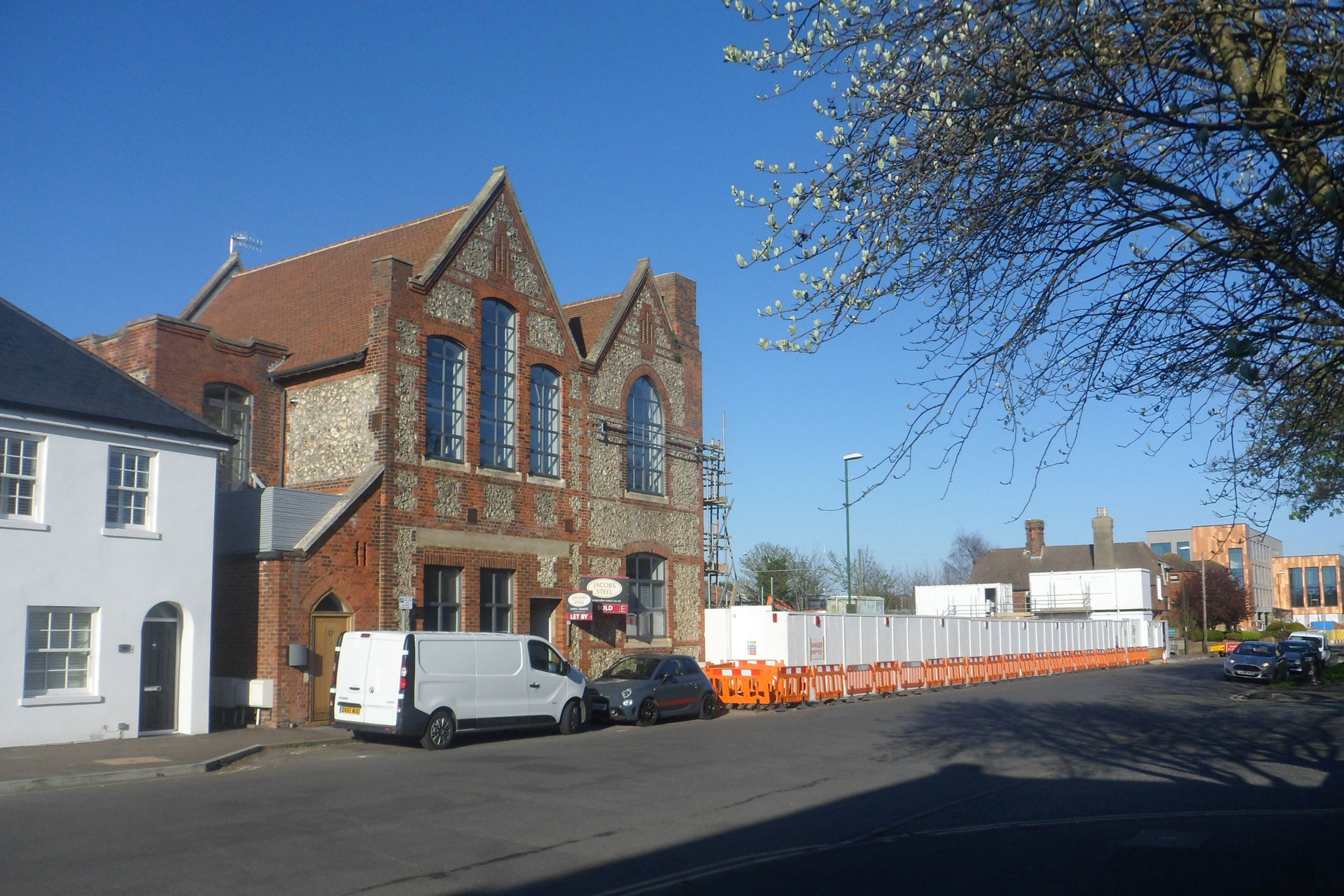 shoreham Historic red-brick architecture in Shoreham-by-Sea on a sunny day, highlighting the character of the area where Force One Homes delivers expert home extensions, loft conversions, bespoke new builds, and high-quality renovation services.