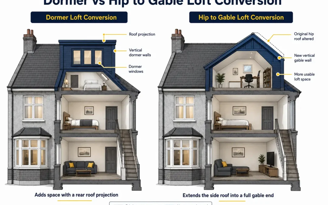 Dormer vs Hip to Gable Loft Conversion: Full Comparison