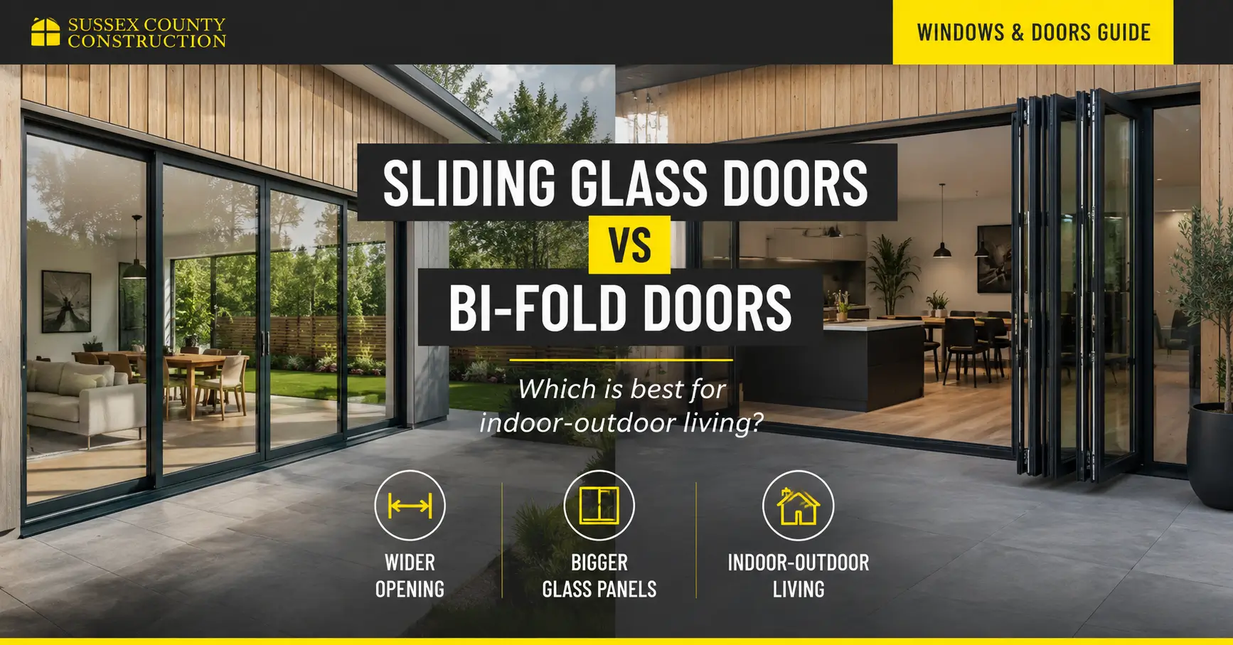 Sliding Glass Doors Vs Bifold Doors Sliding Glass Doors vs Bi-Fold Doors: Which Is Best for Indoor-Outdoor Living?